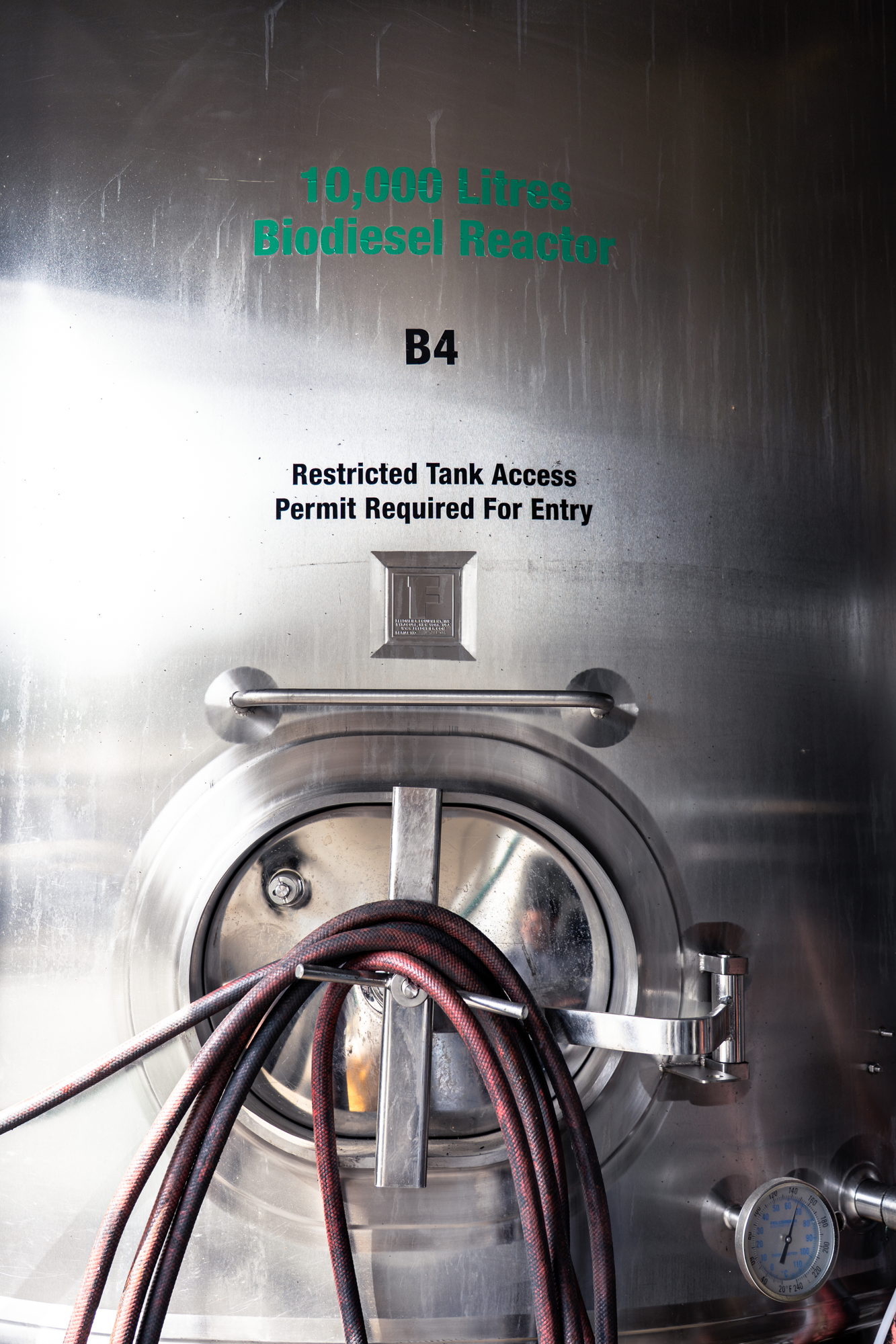 10,000 litre Biodiesel Reactor B4 at Consolidated Biofuels facility in Delta, BC