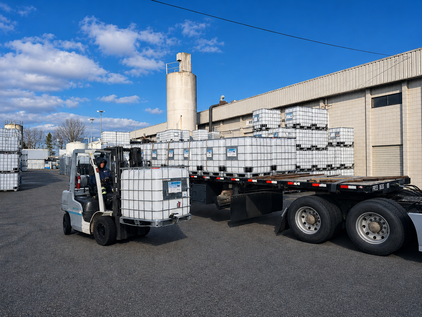 DEF tote delivery at Consolidated Biofuels facility in Delta, BC